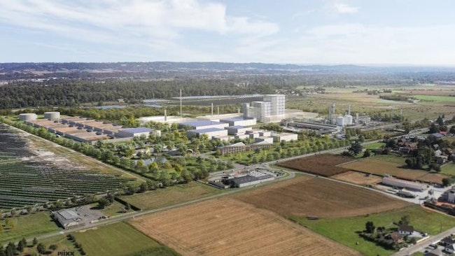Rendering of Elyse Energy's proposed SAF plant in France