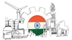 India energy sector illustration India energy sector illustration