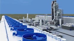 STRATOS Direct Air Capture plant rendering STRATOS Direct Air Capture plant rendering