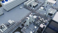 STRATOS Direct Air Capture plant rendering STRATOS Direct Air Capture plant rendering