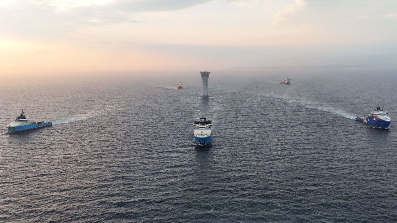 Cenovus concrete gravity structure tow-out