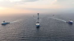 Cenovus concrete gravity structure tow-out Cenovus concrete gravity structure tow-out