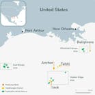 Chevron, TotalEnergies US offshore farmout map Chevron, TotalEnergies US offshore farmout map