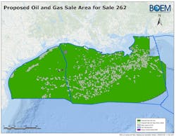 Proposed oil and gas lease sale 262 map Proposed oil and gas lease sale 262 map