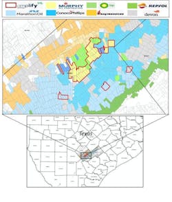 Amplify Energy Eagle Ford asset map Amplify Energy Eagle Ford asset map