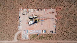 Aerial view of unconventional oil extraction in Añelo, Neuquen, Argentina Aerial view of unconventional oil extraction in Añelo, Neuquen, Argentina