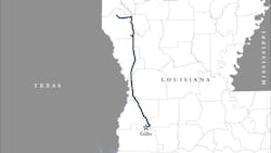 Pelican Pipeline route in Louisiana Pelican Pipeline route in Louisiana