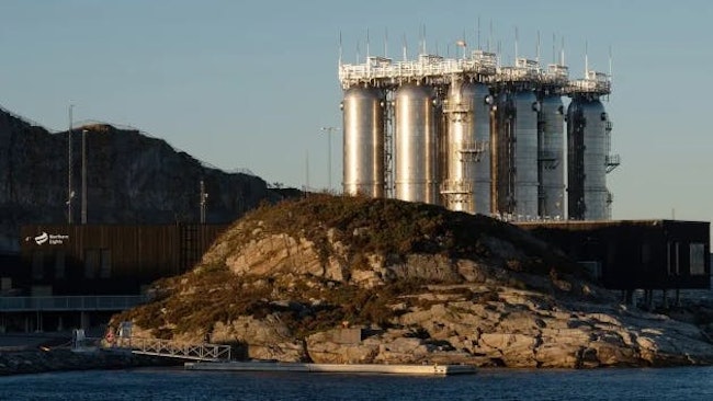 The Northern Lights Carbon Capture and Storage facilities at Øygarden outside of Bergen