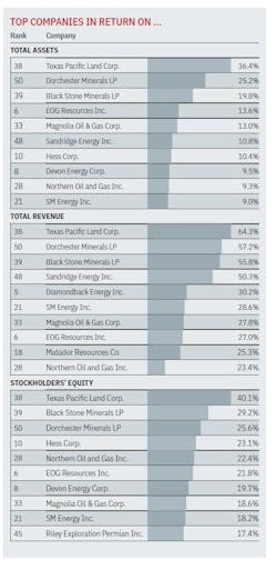 Top companies in return on... Top companies in return on...