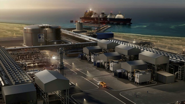 Rendering of ADNOC's Ruwais LNG project