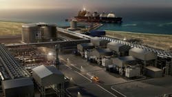Rendering of ADNOC's Ruwais LNG project Rendering of ADNOC's Ruwais LNG project