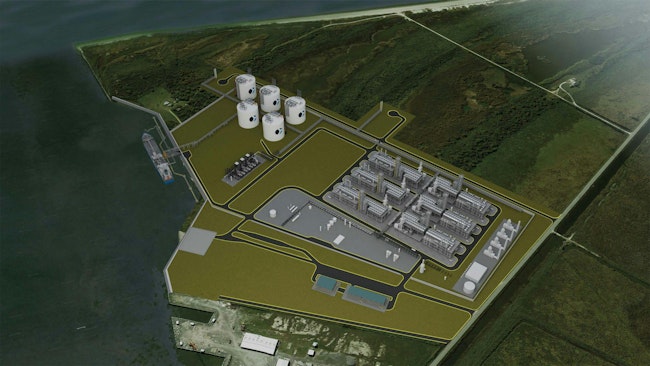 Commonwealth LNG plant rendering