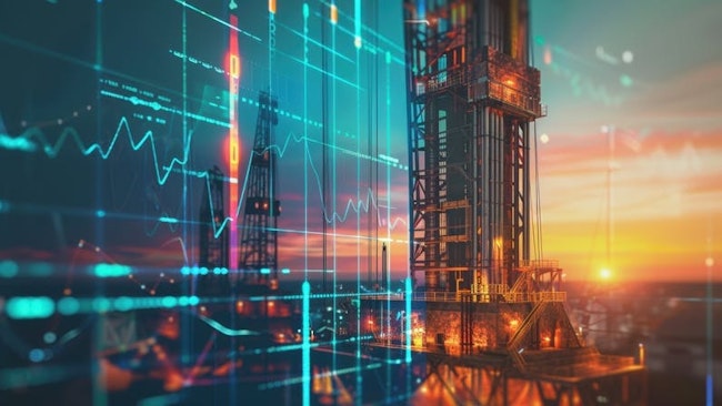 oil gas industry data concept