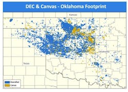 Diversified Energy and Canvas Energy combined acreage map Diversified Energy and Canvas Energy combined acreage map
