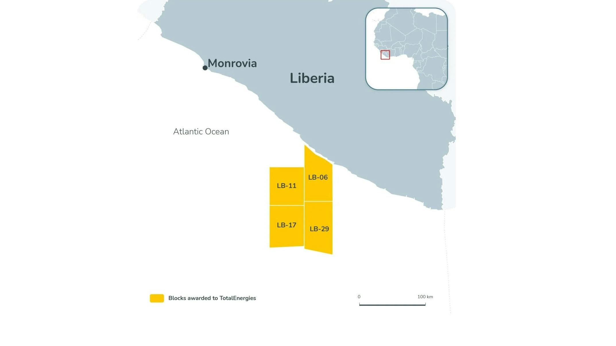 TotalEnergies Liberia concession award map