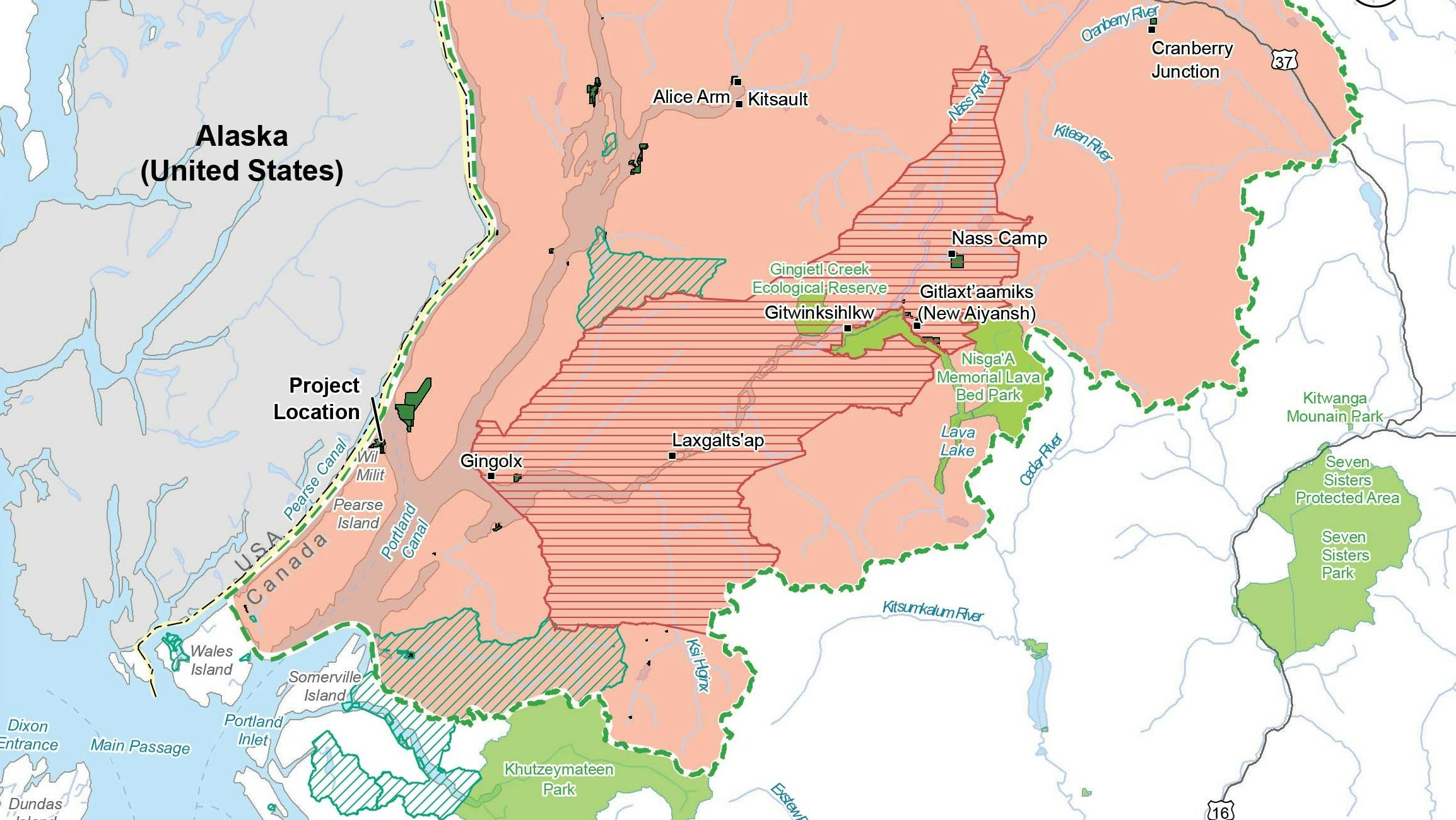 Ksi Lisims LNG project map