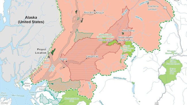 Ksi Lisims LNG project map
