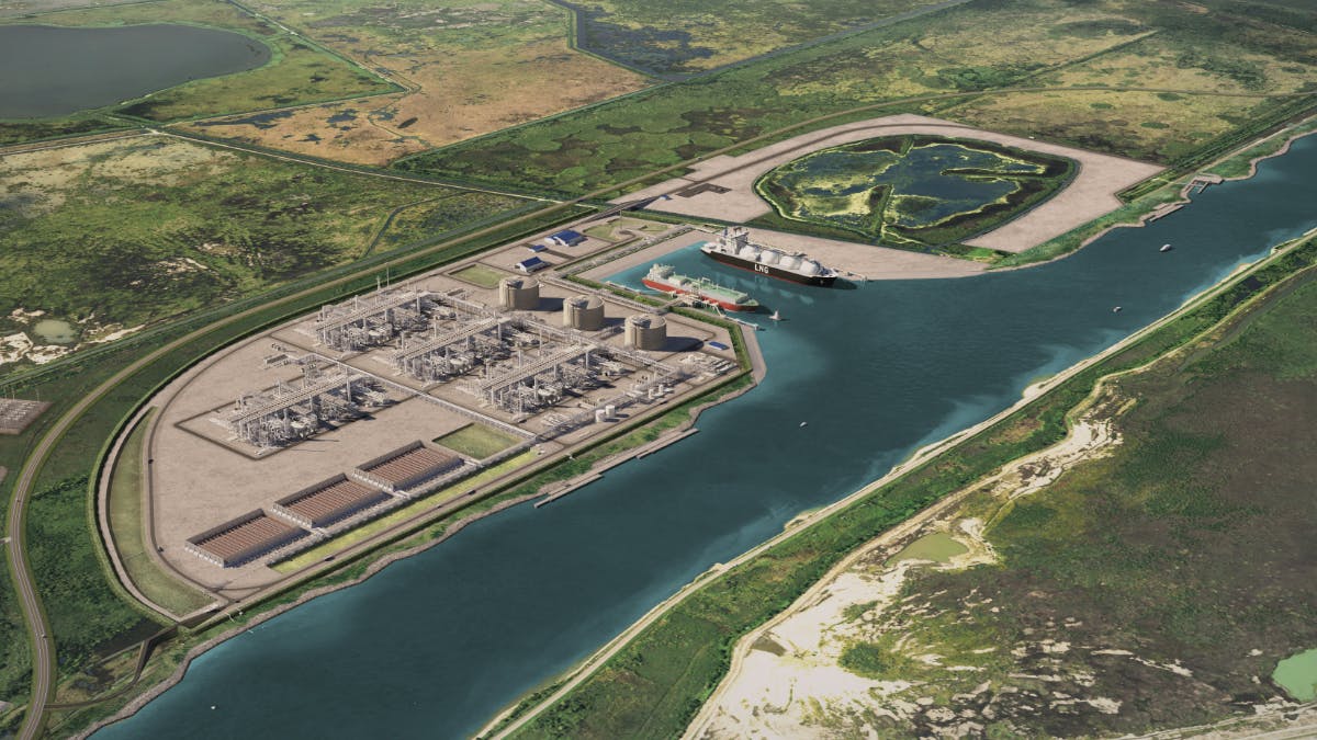 Sempra Port Arthur LNG rendering