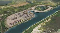 Sempra Port Arthur LNG rendering Sempra Port Arthur LNG rendering