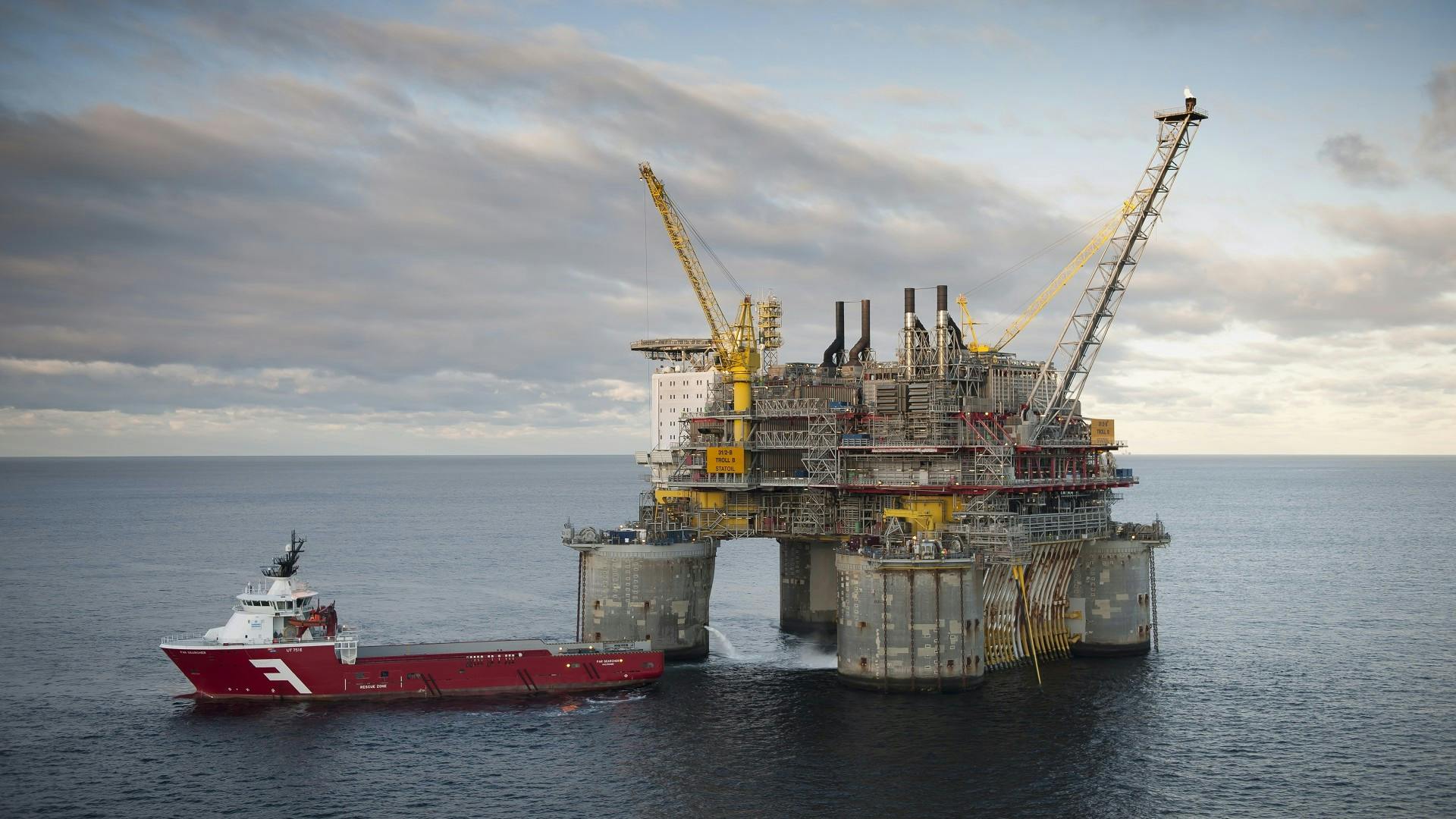 Equinor Troll B platform, North Sea