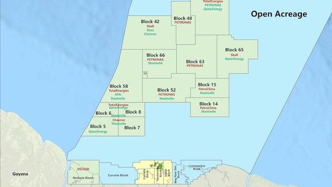 Block 5 location offshore Suriname