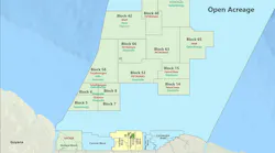 Block 5 location offshore Suriname
