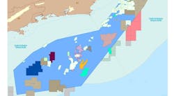 3rd cycle of the Open Acreage of Production Sharing map, offshore Brazil. 3rd cycle of the Open Acreage of Production Sharing map, offshore Brazil.