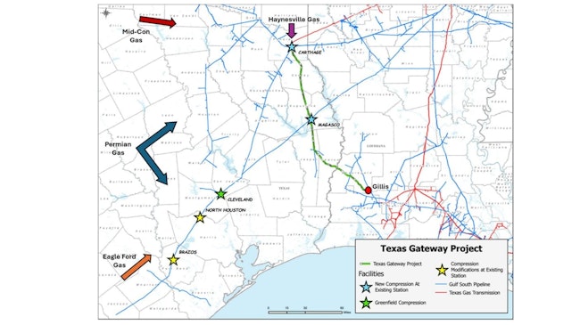 Texas Gateway project map