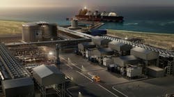Rendering of ADNOC Ruwais LNG plant. Rendering of ADNOC Ruwais LNG plant.
