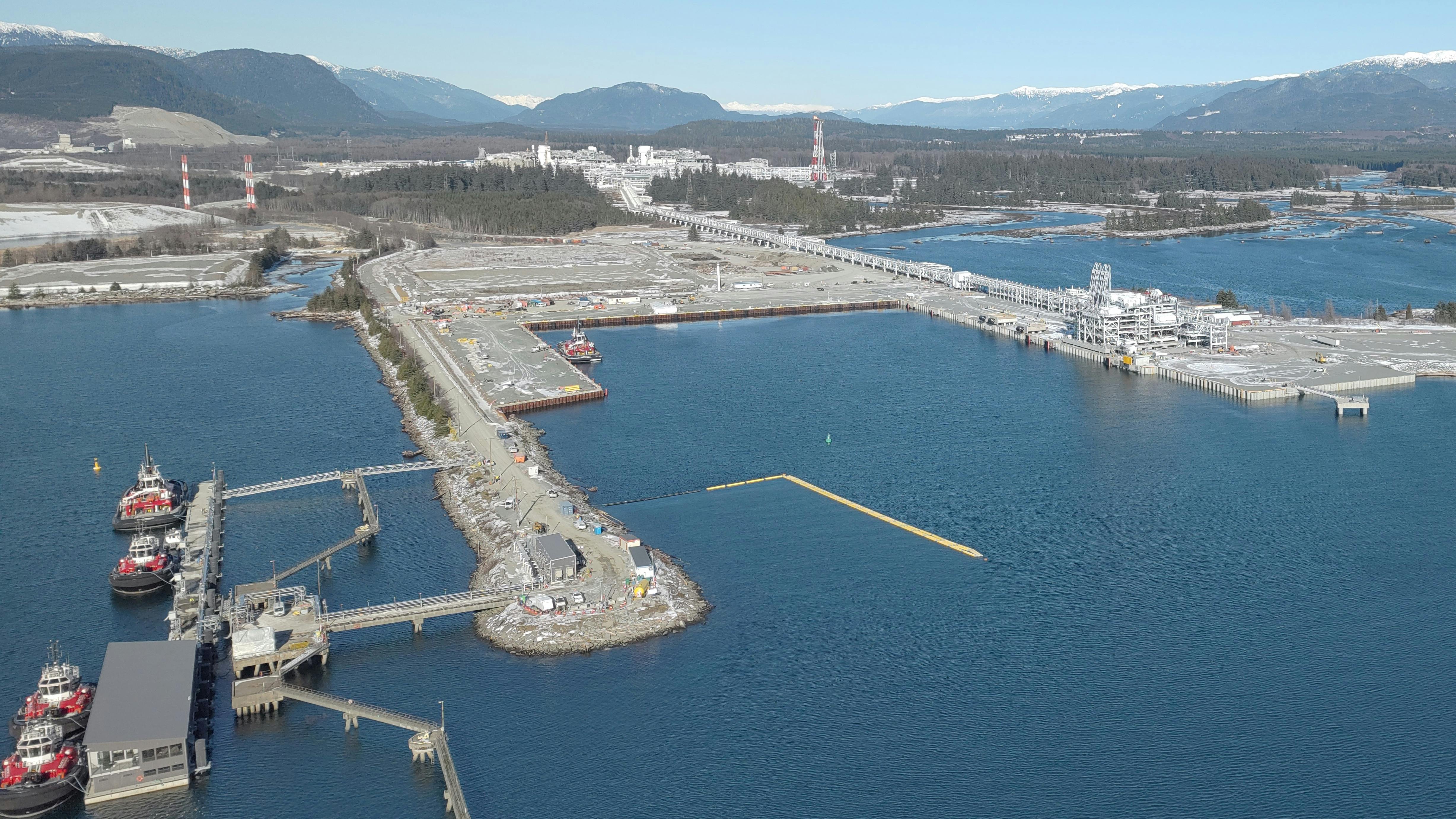 LNG Canada marine terminal, February 2025