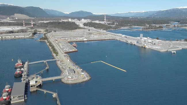 LNG Canada marine terminal, February 2025