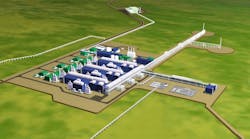 Alaska LNG gas treatment plant rendering Alaska LNG gas treatment plant rendering