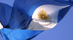 Argentina flag in the wind Argentina flag in the wind