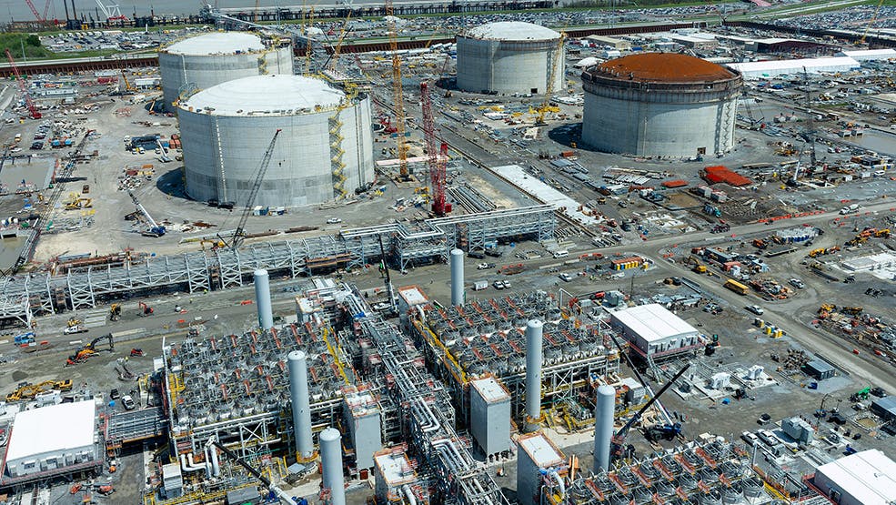 Plaquemines LNG plant under construction in Plaquemines Parish, La.