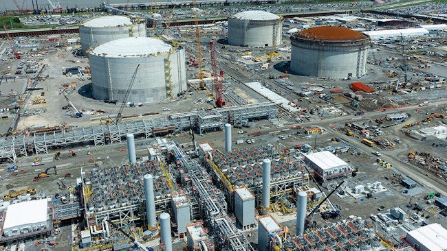 Plaquemines LNG plant under construction in Plaquemines Parish, La.