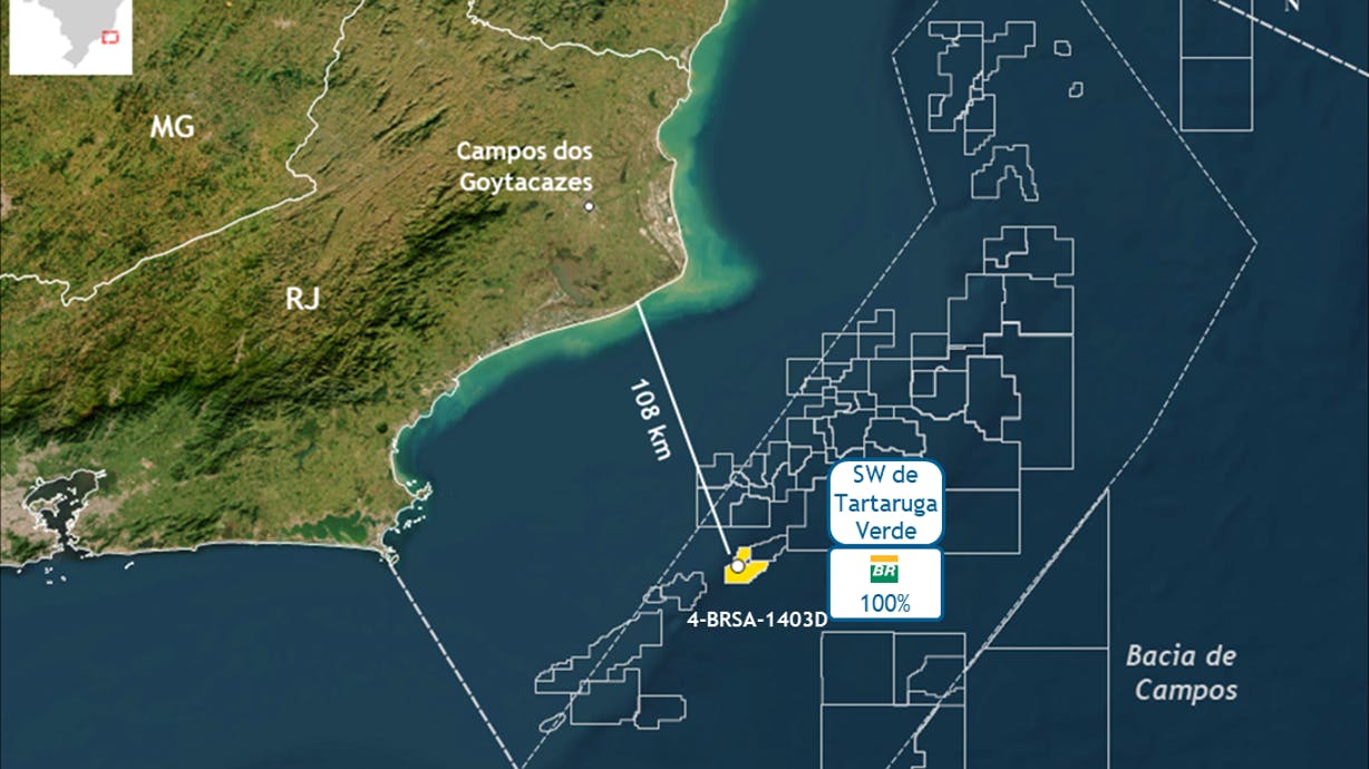Petrobras' oil discovery location offshore Brazil