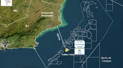Petrobras' oil discovery location offshore Brazil Petrobras' oil discovery location offshore Brazil
