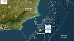 Petrobras' oil discovery location offshore Brazil Petrobras' oil discovery location offshore Brazil