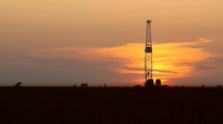 rig at sunset rig at sunset