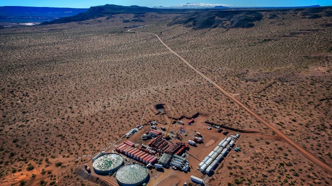 Hydraulic fracturing equipment, Vaca Muerta, Argentina