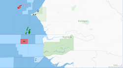 Map of A4 license location offshore The Gambia Map of A4 license location offshore The Gambia