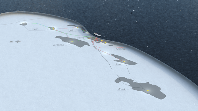 Illustration of Verdande field position in Norwegian Sea