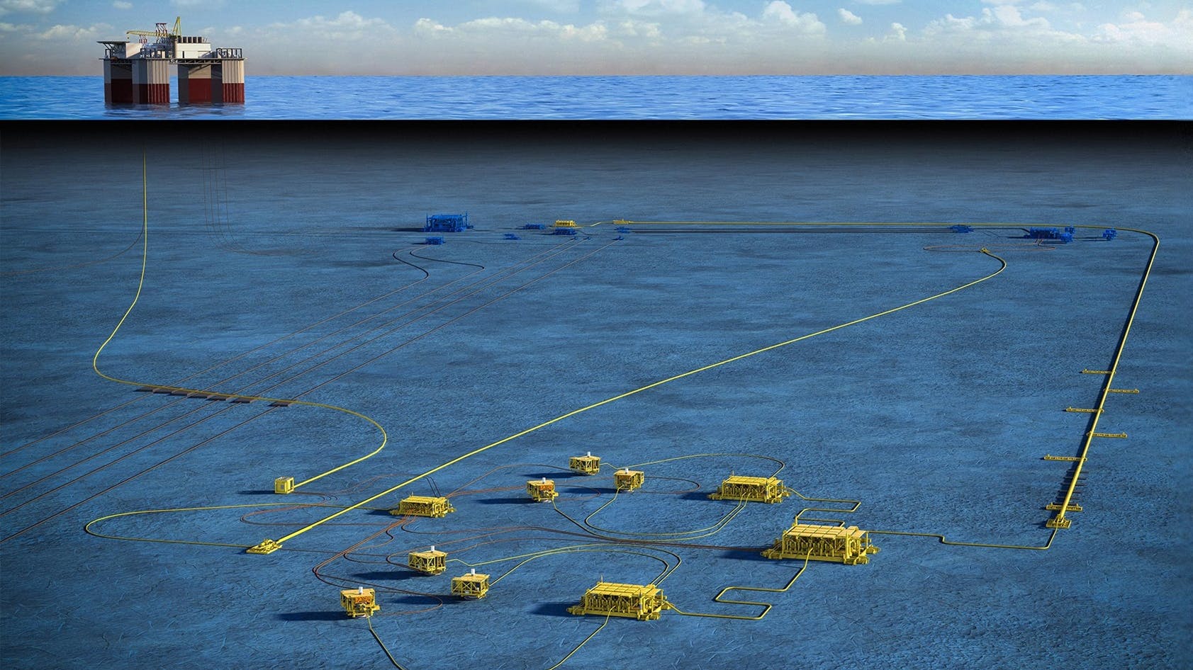 Chevron-operated Gorgon Stage 3 subsea arrangement illustration