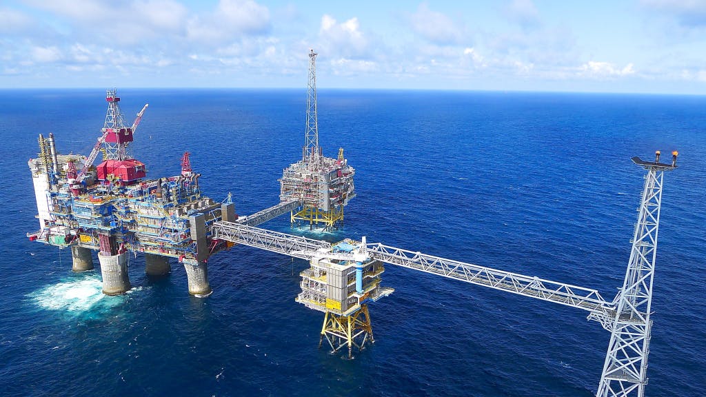 Sleipner field infrastructure in the North Sea