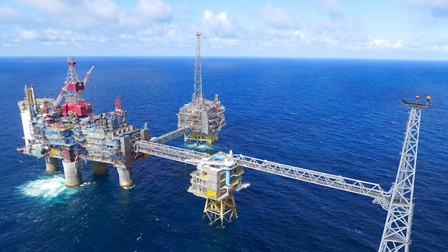 Sleipner field infrastructure in the North Sea