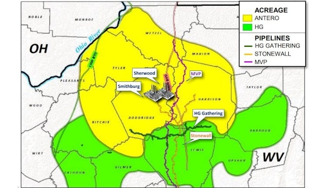 Antero Resources, HG Energy II LLC Marcellus assets, West Virginia