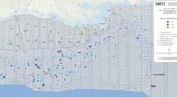 Map of active leases and bids received for Big Beautiful Gulf 1 (BBG1) Oil & Gas Lease Sale (Dec. 10, 2025) Map of active leases and bids received for Big Beautiful Gulf 1 (BBG1) Oil & Gas Lease Sale (Dec. 10, 2025)