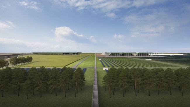 Rendering of DG Fuels' proposed sustainable aviation fuel production complex in Louisiana