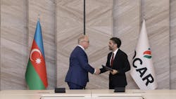 MOL Group chairman and CEO Zsolt Hernádi and SOCAR president Rovshan Najaf. MOL Group chairman and CEO Zsolt Hernádi and SOCAR president Rovshan Najaf.