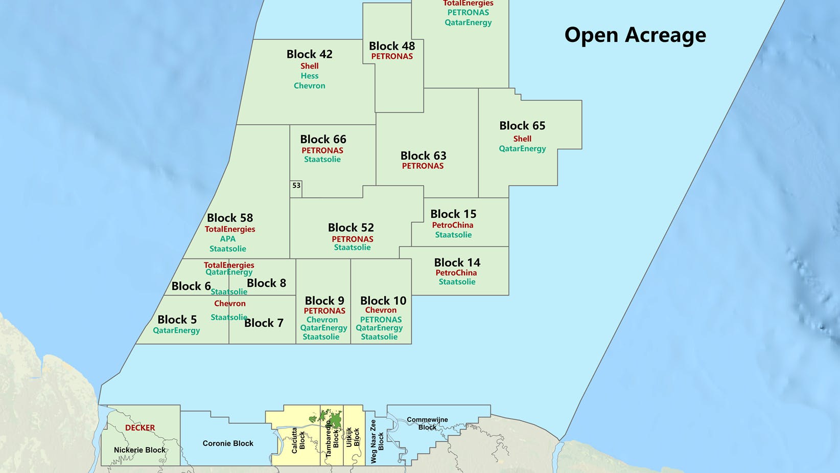 Acreage map offshore Suriname